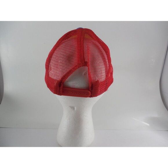 Merica Trucker Snapback Hat Vintage American Red White Blue - Picture 3 of 7